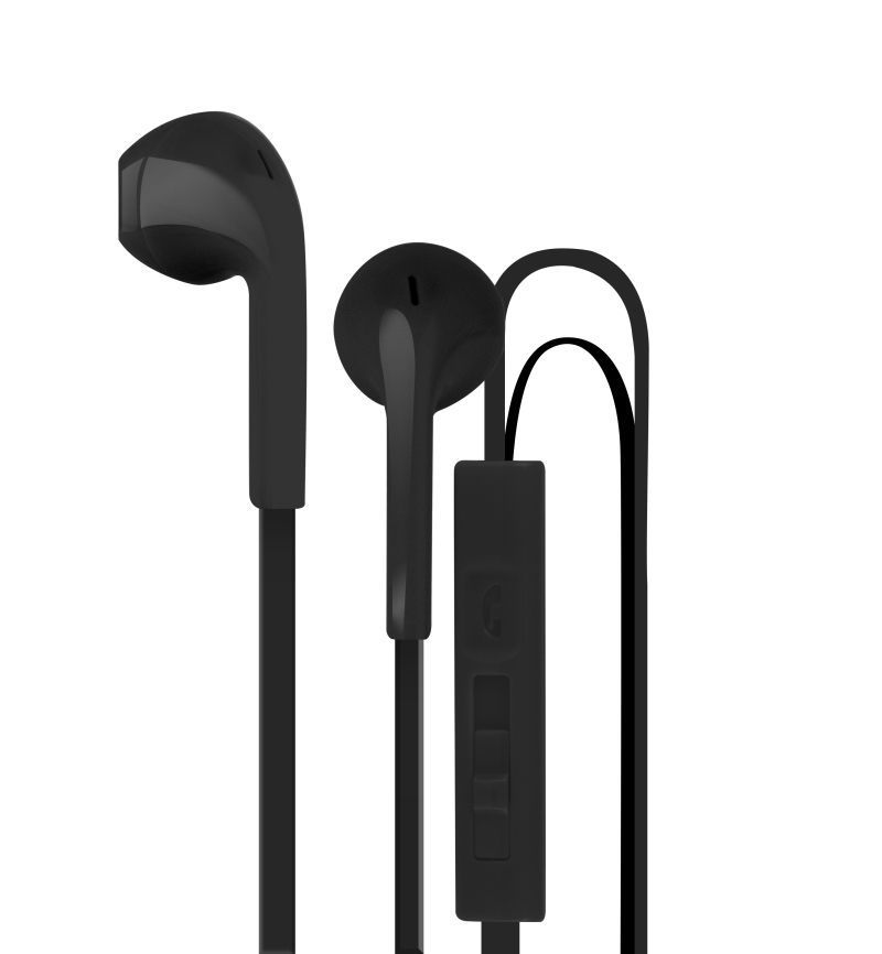 AREA Auricolari in-ear Area Earpod piatto controllo volume nero